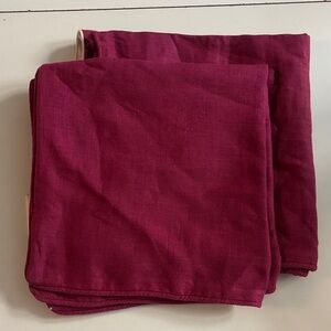 SFERRA Deep Raspberry Linen Pillow Case Cover set of 2